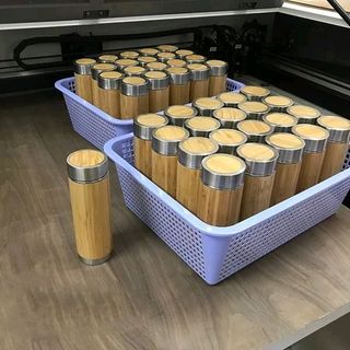 quà tặng doanh nghiệp - bình giữ nhiệt tre