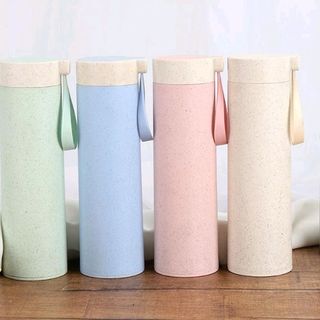 bình nước thủy tinh vỏ xơ lúa mạch