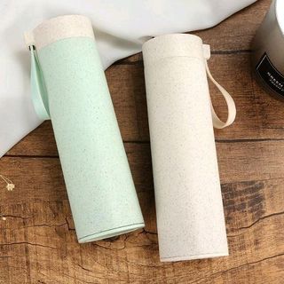 bình nước thủy tinh vỏ xơ lúa mạch