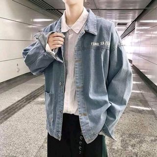 Áo khoác jean nam in hình form rộng thời trang chuyên sỉ jean 2KJean