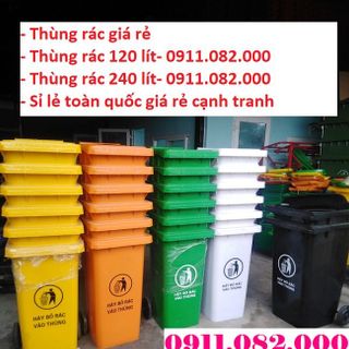 Cung cấp thùng rác giá rẻ ở cần thơ- thùng rác các loại 120 lít 240 lít 660 lít- giá sỉ