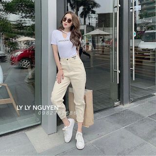 Quần kaki bom thiết kế lưng chun sau