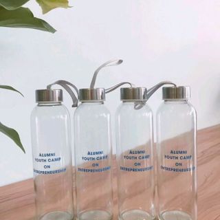 bình thủy tinh có dây có in logo
