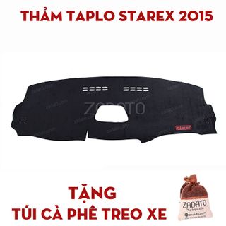 Thảm Chống Nóng Taplo Xe Hyundai Starex - Thảm Taplo Lông Cừu - TẶNG Túi Cafe Treo Xe