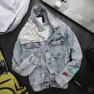 Áo Khoác Jean ZR Phối Hình