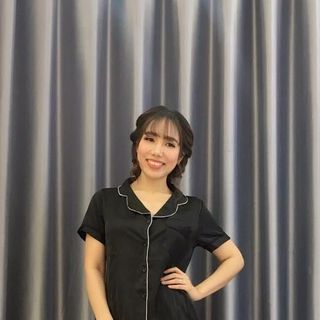 Đồ Bộ Pijama Lụa Satin Quần Dài Màu Viền