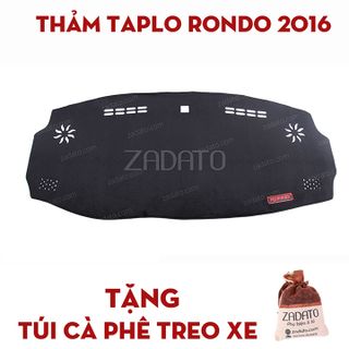 Thảm Chống Nóng Taplo Xe Kia Rondo - Thảm Taplo Lông Cừu - TẶNG Túi Cafe Treo Xe