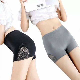 quần đùi mặc váy pha ren nơ