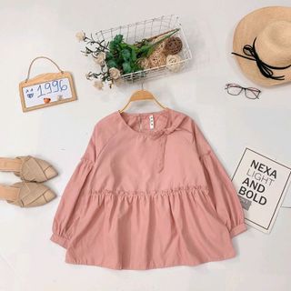 ÁO BABYDOLL CỘT NƠ CỔ LỆCH