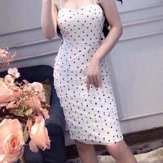 ĐẦM BODY CHẤM BI PHA LƯỚI
