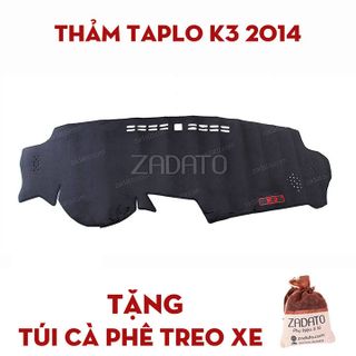 Thảm Chống Nóng Taplo Xe Kia K3 - Thảm Taplo Lông Cừu - TẶNG Túi Cafe Treo Xe