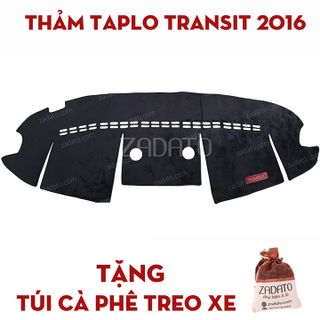 Thảm Chống Nóng Taplo Xe Ford Transit - Thảm Taplo Lông Cừu - TẶNG Túi Cafe Treo Xe