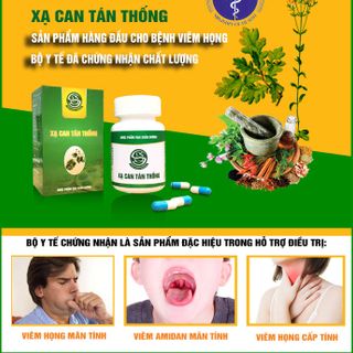 Viên Uống Xạ Can Tán Thống Điều Trị Viêm Họng Viêm Họng Hạt Viêm Amidan Lọ 60 Viên