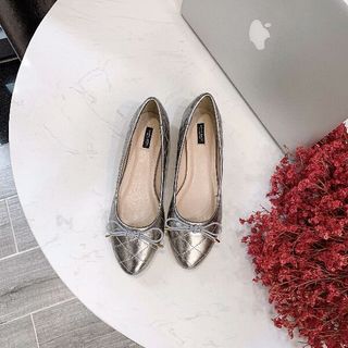 Giày Bệt may vằn trang trí