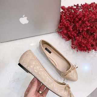 Giày Bệt may vằn trang trí