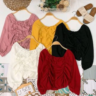 Áo Bẹt Vai Nhíu Bèo