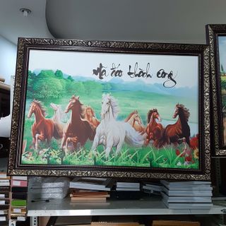 Tranh mã đáo thành công tranh bầy ngựa chạy