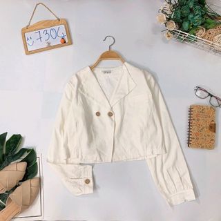 Áo sơ mi vest nút gỗ