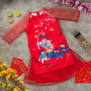 Áo dài tết cho bé