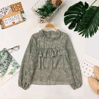 Áo babydoll viền bèo