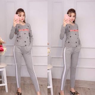 Bộ Đồ Nữ Thể Thao Dài  Tay Ngôi Sao