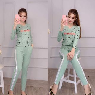 Bộ Đồ Nữ Thể Thao Dài  Tay Ngôi Sao