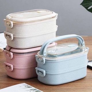Hộp cơm lúa mạch Hàn Quốc 2 tầng