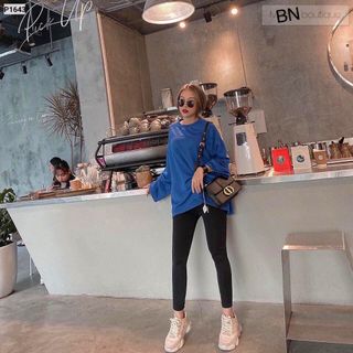 set bộ đồ nữ đẹp chất cá tính dễ thương giá rẻ áo xanh quần legging siêu hot BN 86337 Kèm Ảnh Thật