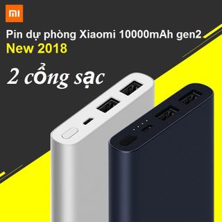 sạc dư phòng xiaomi gen2 2 cổng sạc nhanh