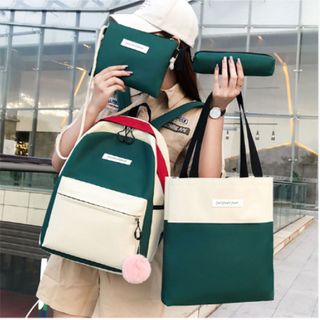 Set 4 món balo thời trang loại tốt - 8 màu đen vàng xanh rêu hồng