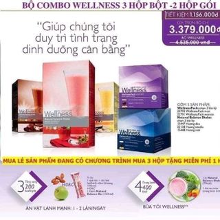bộ combo wellness 3hộp bột 2 hộp gói