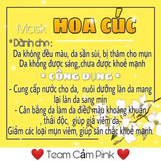 MASK YẾN TƯƠI CHIẾT XUẤT CÚC LA MÃ PONRY TẶNG KÈM SONCỌ