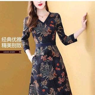 Đầm thun nhập hoa cao cấp