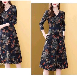 Đầm thun nhập hoa cao cấp