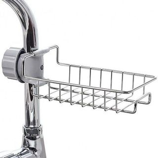 Giá inox đựng lưới rửa bát cọ xoong bàn chải xà bông treo vòi nước bồn rửa bát Sone-010