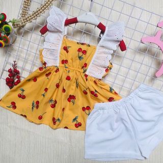 bộ lụa bông bé gái