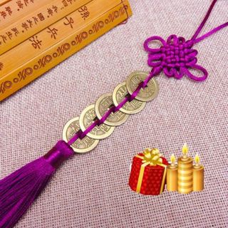 dây treo phong thủy 5 đồng xu