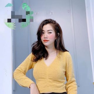 Áo len nhũng nhún ngực sỉ 5sp bất kỳ