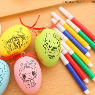 Bộ trứng tô màu kèm 4 bút lông