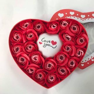 SỈ SỈ Hộp Hoa Hồng Sáp Thơm Trái Tim Phát Sáng Cực Sang - TIMSANG1