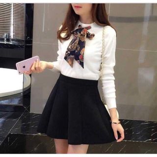 Áo len gân nơ cổ sỉ 10 sp bất kỳ