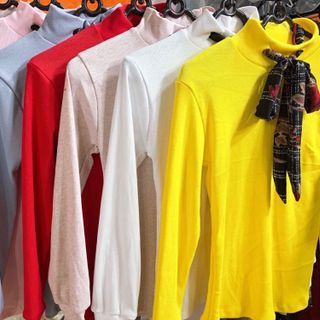 Áo len gân nơ cổ sỉ 10 sp bất kỳ