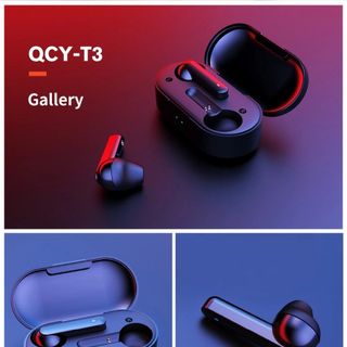 Tai Nghe Nhét Tai Bluetooth 50 True Wireless QCY T3 - Chống ồn DSP - IPX5 - Dock sạc 600 mAH - Tặng Túi Đựng Kèm