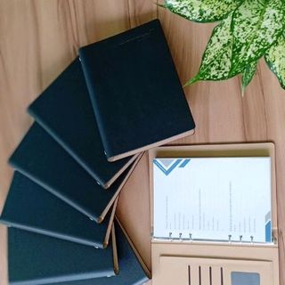 quà tặng doanh nghiệp - sổ bìa da còng 6 khoen