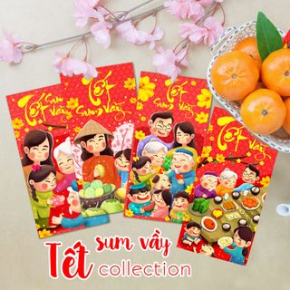 Bao lì xì 2020 giá xưởng giá sỉ tốt cho nhập số lượng lớn - Bộ Tết Sum Vầy