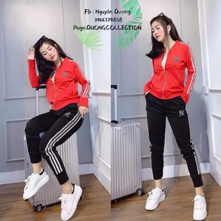 Bộ đồ NY sọc nhũ áo khoá cực chất