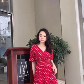 ĐẦM XÒE CHẤM BI CHẤT KATE LỤA ĐỦ SIZE từ 39-70kg