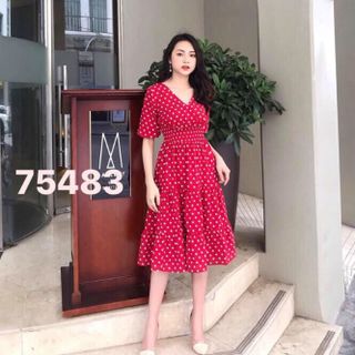 ĐẦM XÒE CHẤM BI CHẤT KATE LỤA ĐỦ SIZE từ 39-70kg