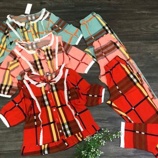 Lụa caro phối ren mới