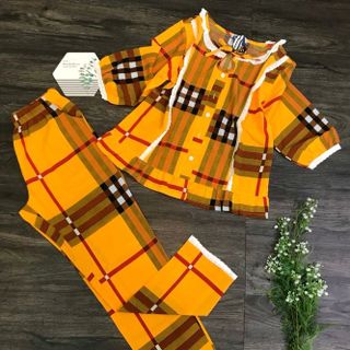 Lụa caro phối ren mới